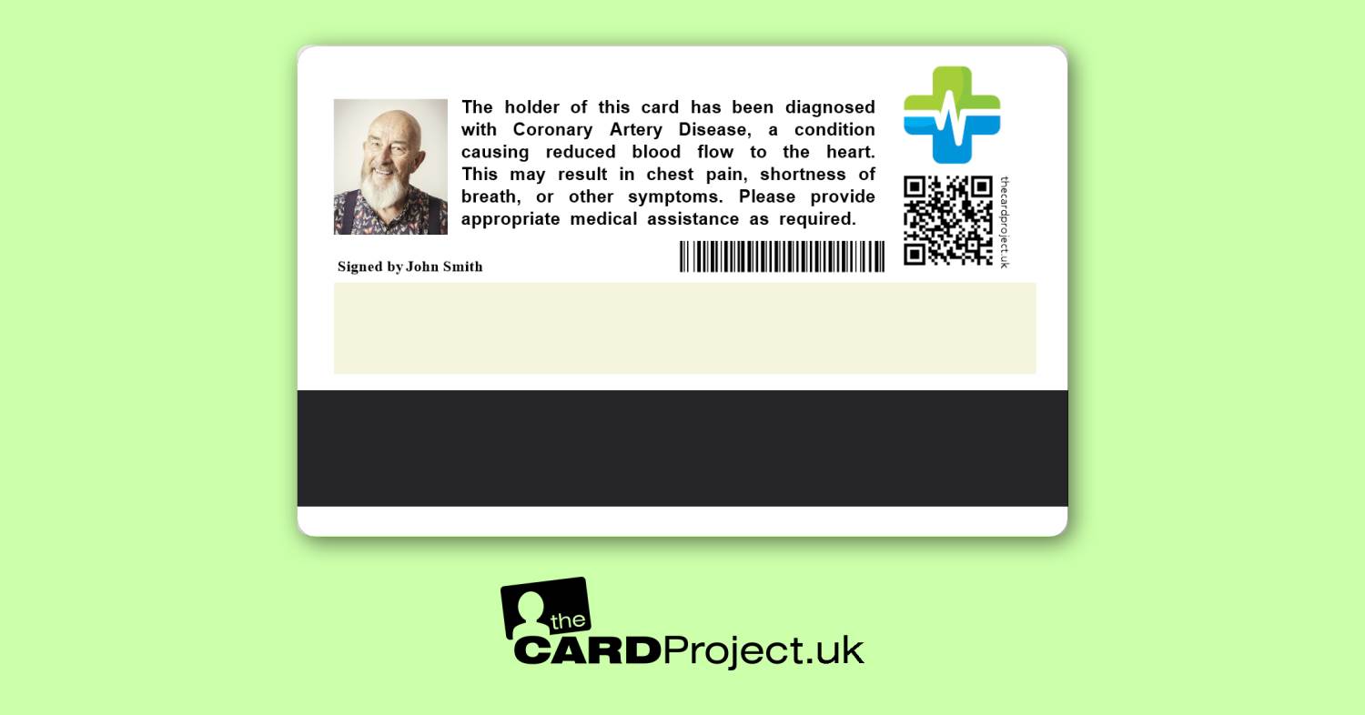 Coronary Artery Disease Premium Medical Card (REAR)